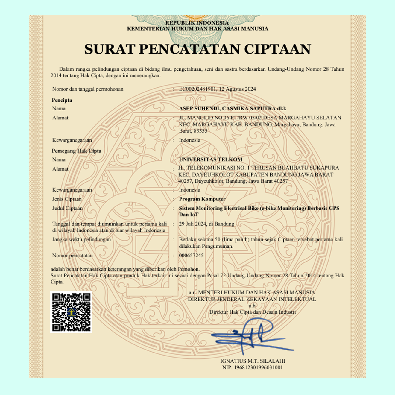 Sistem Monitoring Electrical Bike (E-Bike Monitoring) berbasis GPS dan IoT-image